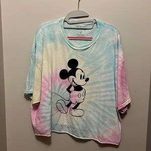 Fishery Mickey Mouse Crop Top Tie Dye XL